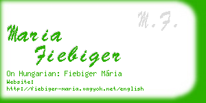 maria fiebiger business card